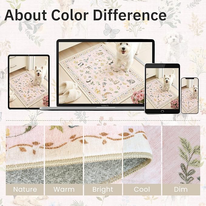 Soalmost Dog 6x9 Pink Area Rugs - Image 8