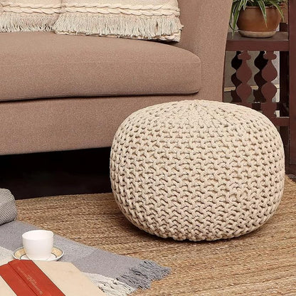 · REDEARTH · Round Pouf Ottoman - Image 2