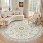 Round Area Rug for Living Room: 4ft Washable Rug for Bedroom Beige | Vintage by EXPEDIX