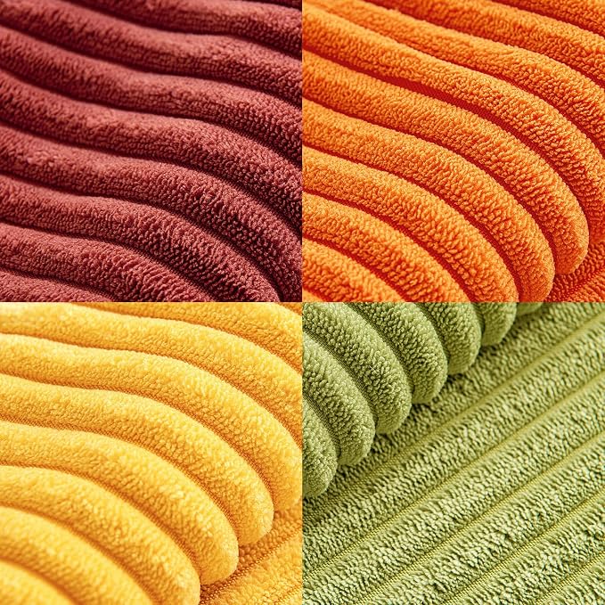 MIULEE Fall Burnt Orange Decorative Throw Pillow Covers 20x20 Inch Set of 4 - Image 6