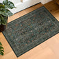 Dark Green Washable Entry Rug by HazoHaus