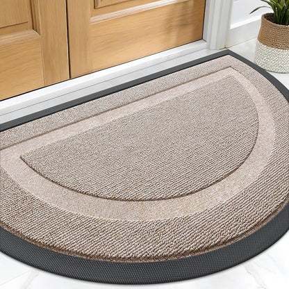 OLANLY Half Circle Front Door Mat Outside 59x34 All-Season Rubber Doormat | by OLANLY