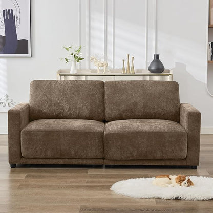 77.4" Chenille Modular Loveseat Oversized Upholstered 2 Seater Sectional Sofa by CACFTII