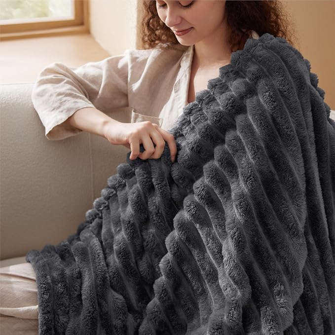 Bedsure Soft Twin XL Blanket for Bed Dorm Grey 66"x90" | Birthday Gifts for - Image 8