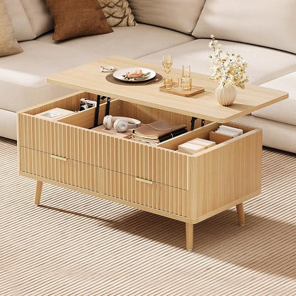 Lift Top Coffee Table with Storage - Image 8