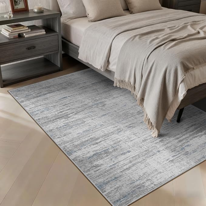 4x6 Rug - Stain Resistant Abstract Washable Rugs, Anti Slip Area Rugs - Image 6