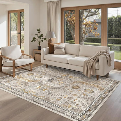 Madane Area Rug 4x6 Washable Rugs Vintage - Image 3