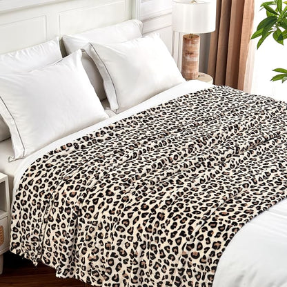 Edenleaf Leopard Print Blanket Fleece Throw - Image 3