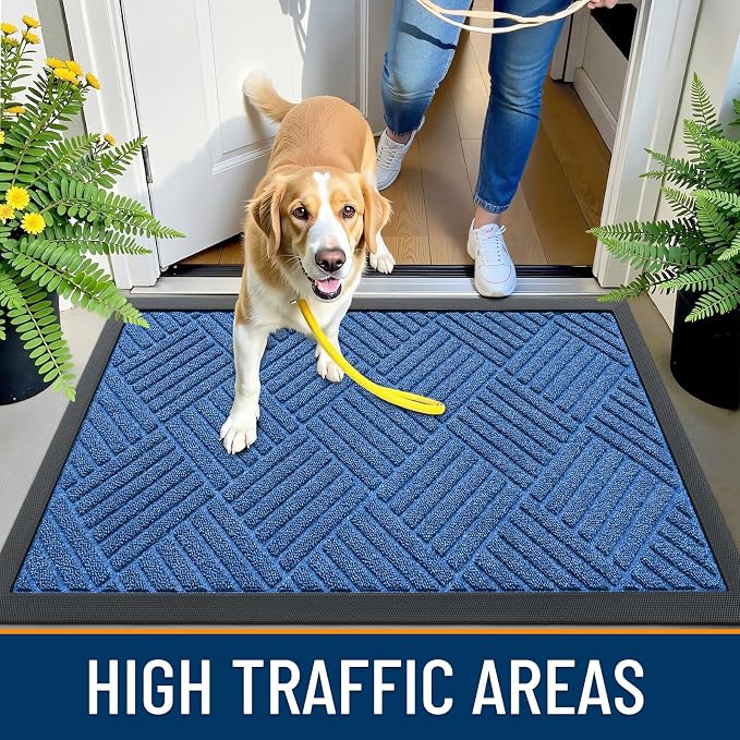 OLANLY Front Door Mat Outside Entrance 35x23, Waterproof Heavy-Duty Doormat | - Image 6