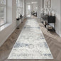 Soalmost Runner Rug 2x10 Washable Hallway Kitchen Runners Blue/Ivory | Non-Slip by Soalmost