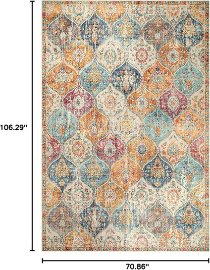 Lahome Moroccan 6x9 Rugs for Living Room, Soft Washable 6x9 Area Rug for Bedroom - Image 2
