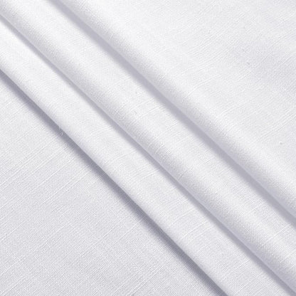 Snow White Linen 120 Inch Curtains - Image 5