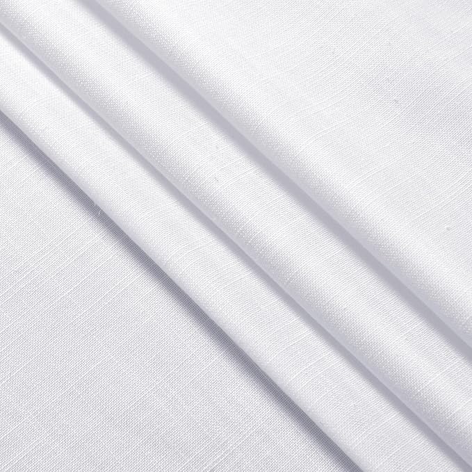 Snow White Linen Curtains 72 Inches Long - Image 5