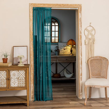 Sutuo Home Boho Sheer Doorway Curtain - Image 7