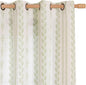 BGment Sage Green Floral Curtains 84 Inch Long, Light Filtering Linen Curtains by BGment