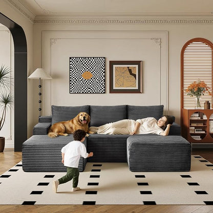 96" Sectional Couches for Living Room Cloud Couch Sofa - Image 7