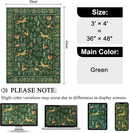 DUKINO 3x4 Rug, Washable Animal Area Rug - Image 2