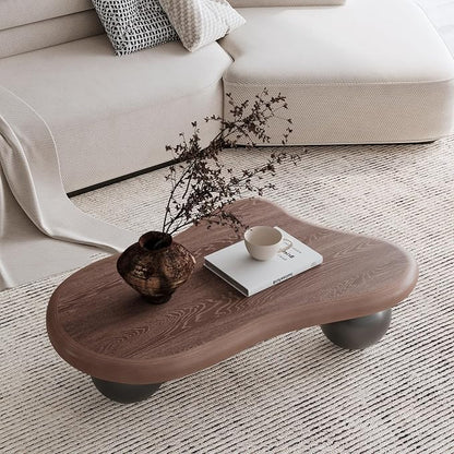 40" Cloud Coffee Table for Living Room Irregular Coffee Table Modern Low Coffee - Image 3