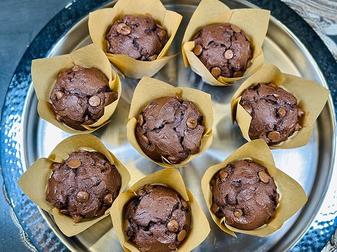 Molibake Chocolate Muffin Mix - Pack of 2 – Premium Chocolate Muffin Baking Mix with Cocoa Powder and Real Chips for Home Oven and Maker – 14 oz – Easy-to-Use Mix for Fluffy, Bakery-Style Homemade
