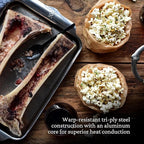 Hestan Provisions OvenBond – 9" x 12.5" Tri-ply Quarter Sheet Pan with Stainless Steel Rack