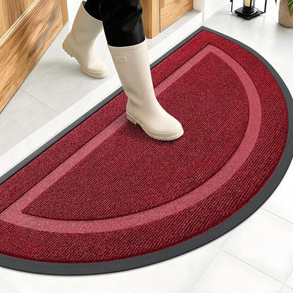 OLANLY Half Circle Front Door Mat Outside 47x23 All-Season Rubber Doormat | by OLANLY