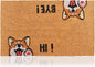 Coir Welcome Mat, Hi-Bye Dog, 24 x 36 in | 100% Natural Coir, Anti-Shedding by AmaruDoorMats