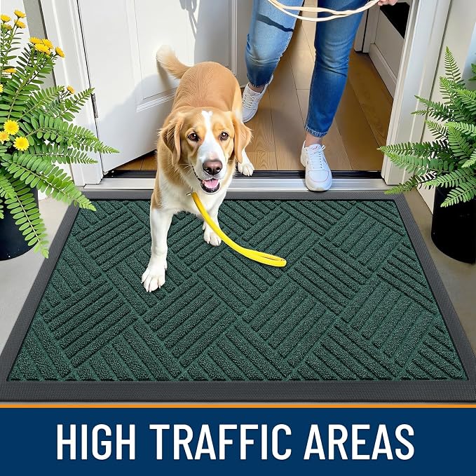 OLANLY Front Door Mat Outside Entrance 47x23, Waterproof Heavy-Duty Doormat | - Image 6