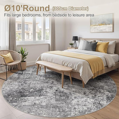 DMOYEST 10ft Round Area Rug Living Room Rugs - Image 2
