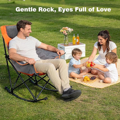 SUNNYFEEL Oversized Rocking Camping Chair, Fully Padded Patio Chair - Image 6