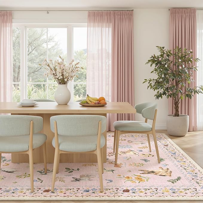Soalmost Dog 9x12 Pink Area Rugs - Image 4