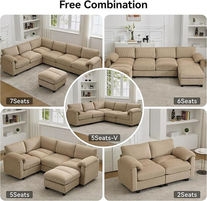 87'' U-Shaped Sectional Sofa - Image 7