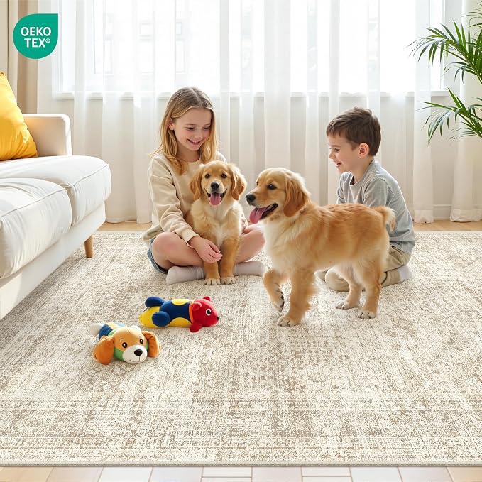 6x9 Area Rugs for Living Room, Large Washable Rug, Dining Room, Low Pile - Image 9