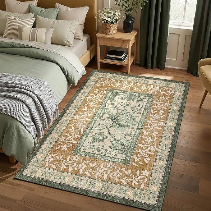 GarveeHome Terracotta Olive Sage Green 8x10 Area Rugs - Image 2