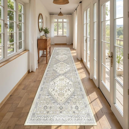 2.5x10 Kitchen Runner Rug Non Slip Vintage Washable Rugs, Carpet Runner - Image 3