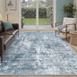 Soalmost Abstract 7x9 Area Rug for Living Room Washable Rugs Blue/Grey | by Soalmost