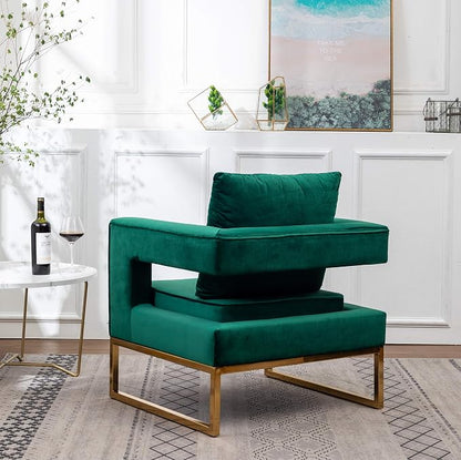 Roundhill Furniture Lenola Upholstered Accent Arm Chair - Image 7