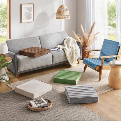 Codi High Density Foam Floor Pillow 2 Sets, Large Meditation Cushions Seating - Image 7