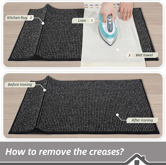 BEQHAUSE Kitchen Rugs and Mats 2PCS Non-Slip, Machine Washable Rugs - Image 9