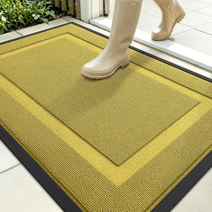 OLANLY Front Door Mat Outside 35x23, All-Season Heavy-Duty Rubber Doormat | by OLANLY