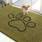 OLANLY Dog Door Mat for Muddy Paws 48x30, Paw Print Design Chenille Mud Mat | by OLANLY