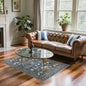 4x6 Living Room Area Rugs: Washable Boho Bedside Rugs Non Slip Low Pile Floral by HYHAOYUNLAI