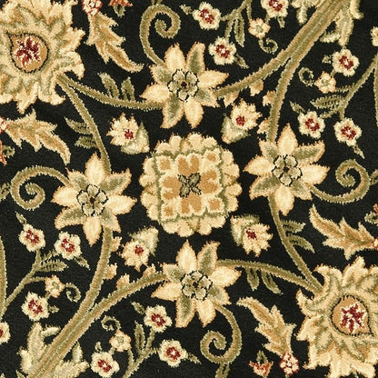 SAFAVIEH Lyndhurst Collection 8' Round Black/Ivory LNH212A Traditional Oriental - Image 4