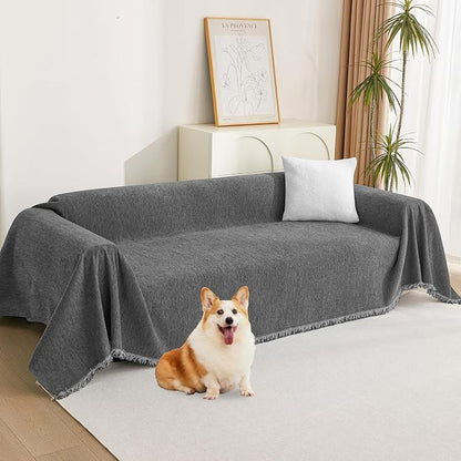 MYSKY HOME Couch Covers for 3 Cushion Couch Sofa, Sectional Couch Cover L Shape by MYSKYHOME