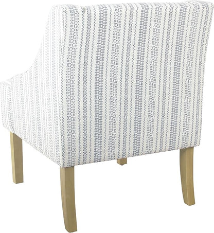 HomePop Swoop Arm Accent Chair, Ivory Stripe - Image 8