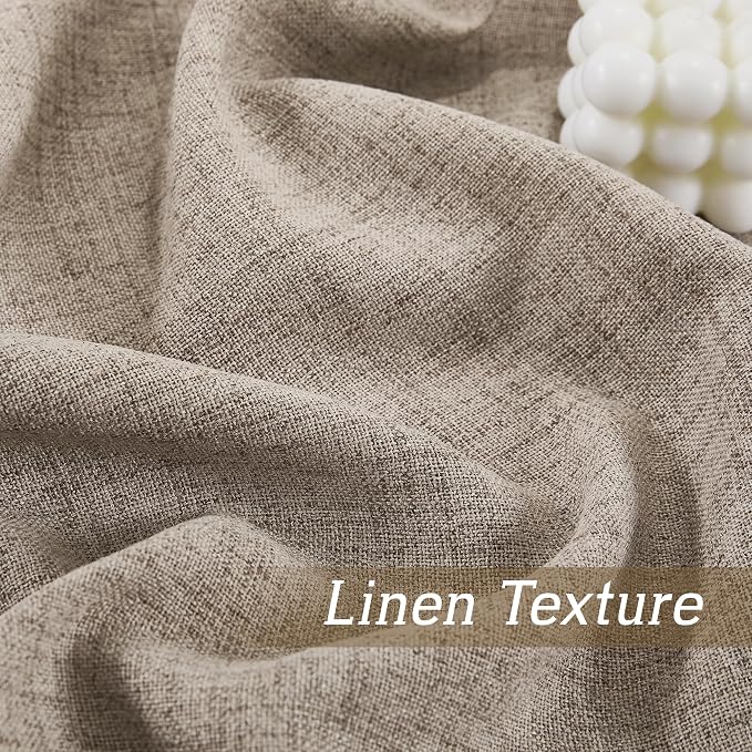 RYB HOME Linen Semi Sheer Curtains - Image 4
