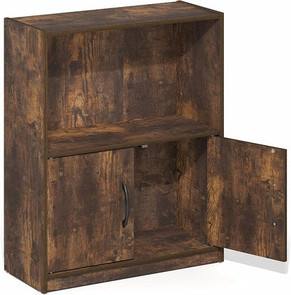 Furinno Gruen Book Shelf, 2-Tier Small Bookshelf, Bookcase - Image 8