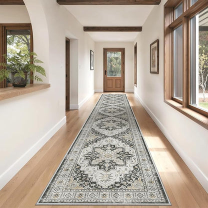 Madane Hallway Runner Rug 2'6''x14' Kitchen Runners Vintage, Stain-Resistant - Image 2