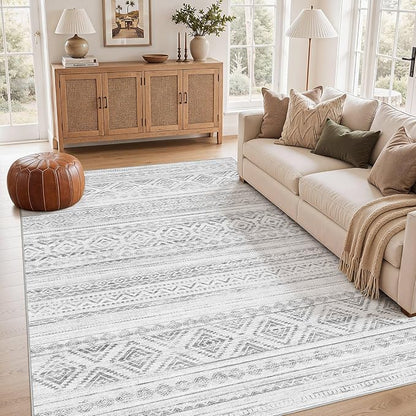 cotiled 6x9 Area Rugs for Living Room: Boho Washable Rug for Dining Room | by COTILED