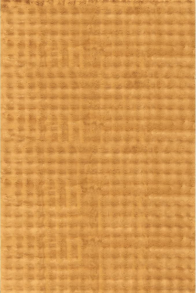 nuLOOM Jeni Gold Checkered Washable Runner Rug - Image 4