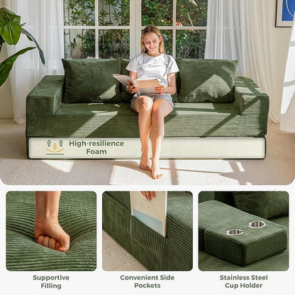 MAXYOYO Convertible Sofa Bed, Folding Sleeper Chair - Image 7